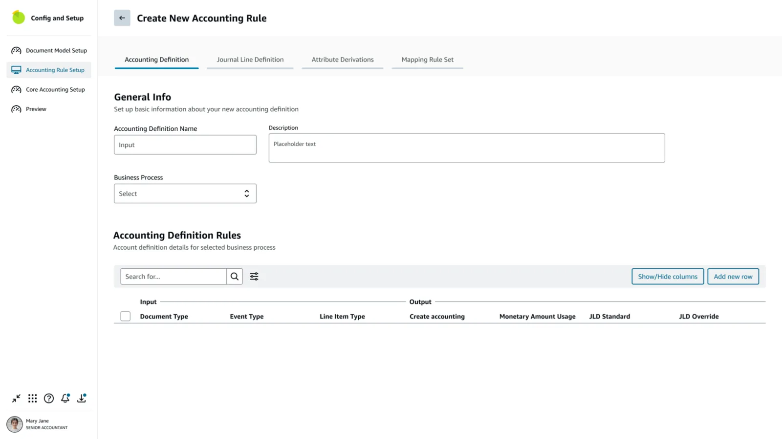 Guided accounting rule creation