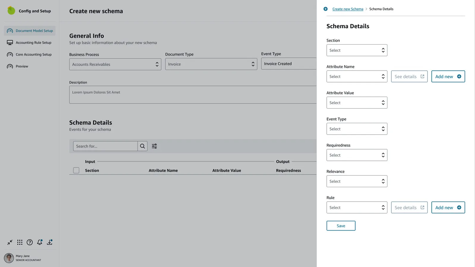 Structured schema definitions