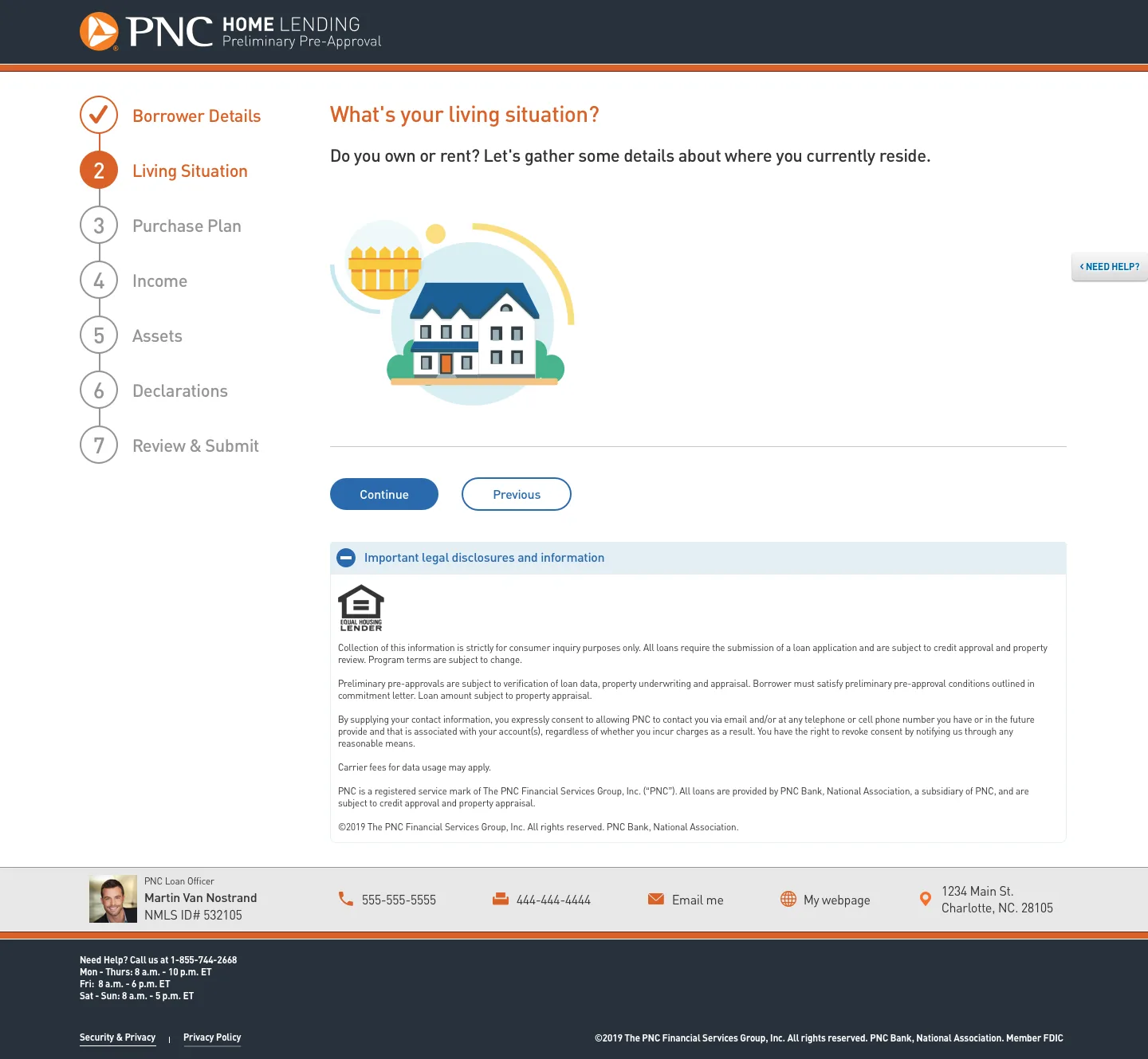 Redesigned lending application