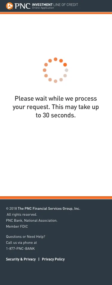 Mobile PNC lending processing and wait state